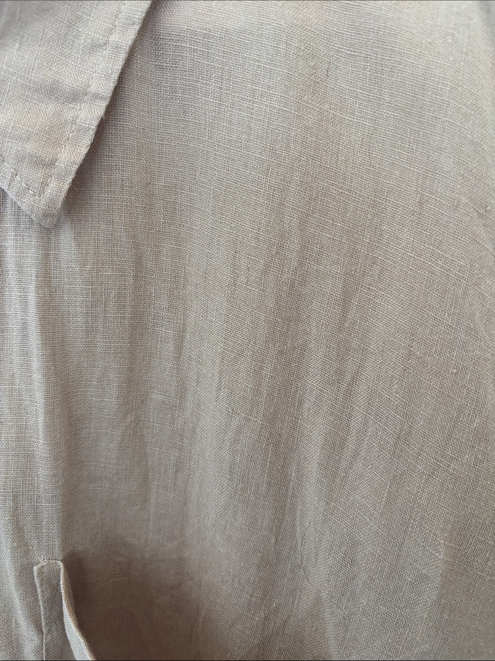 Zara Tan Button-Down Shirt - Picture 2 of 5